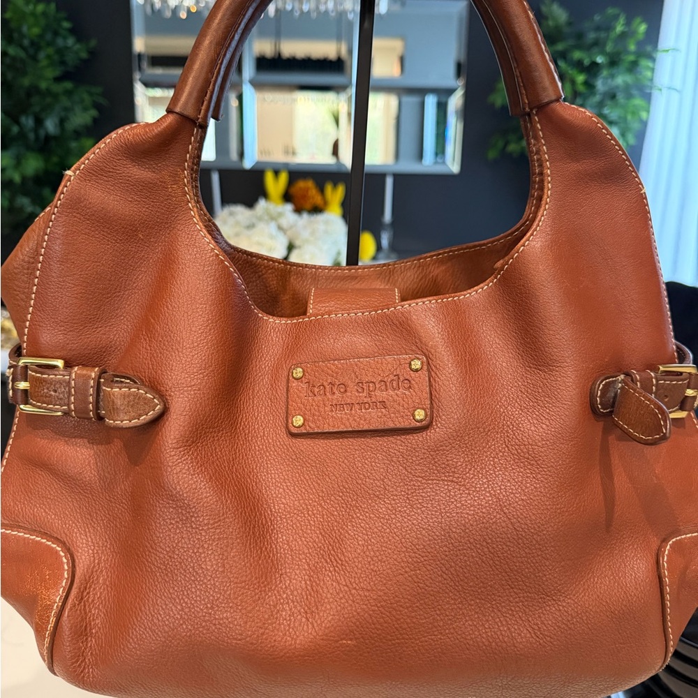 kate spade Cognac Brown Leather Shoulder Bag